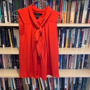Marc by Marc Jacobs tie blouse, silk, XS, Tomato Red